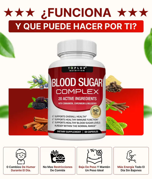 Suplemento clínico-natural que equilibra azúcar